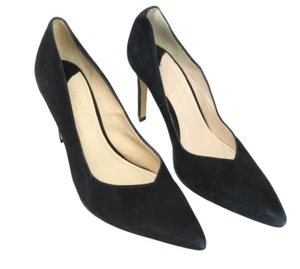 Zapatos Sandro Para Mujer (EU) 38 Negro Ante Punta Afila Tacón Alto Sin Cierre - Imagen 1 de 20