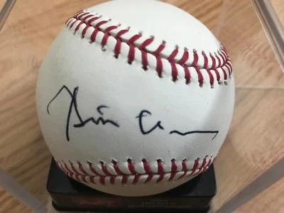 President Bill Clinton signed MLB baseball. Exact In Person photo proof Rawlings - Image 1 of 4