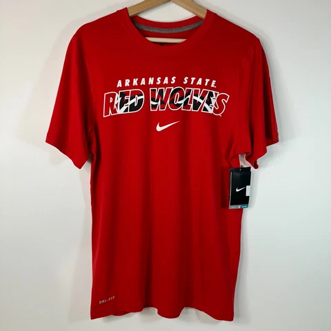 Nike Arkansas State Red Wolves True Graphic T-Shirt Red Mens Small S Cover