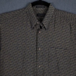 Jhane Barnes Shirt Mens Medium Geometric Print Cotton Long Sleeve Button Up - Picture 1 of 10