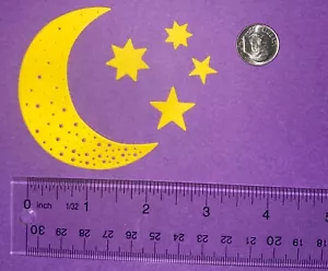 5 MOON & STARS adornos troquelados de papel cartucho... - Imagen 1 de 26