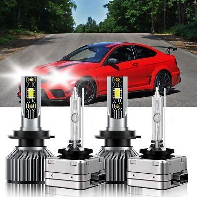 Para Mercedes-Benz C63 AMG 2008-2014 LED HID Faro Bombilla Alto Bajo 26000LM Foto 1 de 4