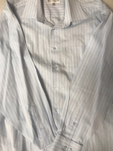 MONSIEUR By GIVENCHY Camicia elegante uomo autentica manica lunga Lt blu 16 5 34 35