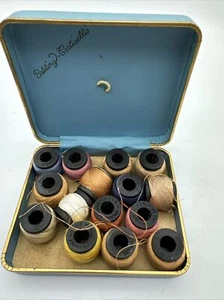 Vintage Cornell Branded Belding Corticelli thread box with 15 thread spools - Picture 1 of 5