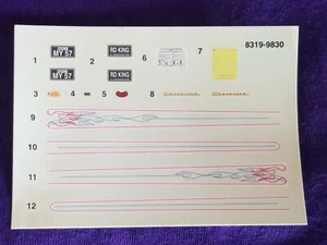 1957 Chevrolet Bel Air Street Machine DECAL SHEET 1:25 AMT Model Kit 57 - Bild 1 von 6