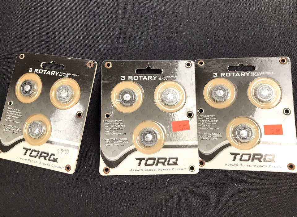 Lote (3) paquetes - CABEZALES DE REPUESTO ROTATIVOS TORQ 3 se adapta a T2000 T3000 T4000 Foto 1 de 4