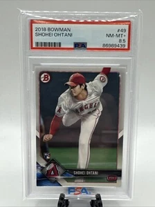 Shohei Ohtani 2018 Topps Bowman Base Rookie RC #49 PSA 8,5 casi nuevo-como nuevo+ Dodgers - Imagen 1 de 2