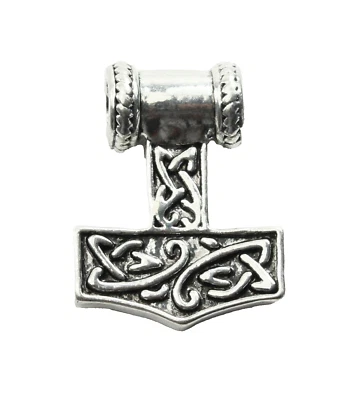 Anhänger Thors Hammer Mjölnir infinity norse Wikinger ID4,5 mm 26x20mm - Bild 1 von 2