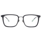 Square Glasses for Men Women Light Titanium Acetate Eyeglasses Frame Matte Black