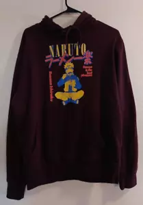 Herren Medium weinrot Ichiraku Ramen Naruto Grafik Hoodie - Bild 1 von 2