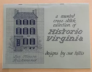 Sue Hillis Virginia Cross-stitch Patterns- historic booklet +Map of VA & 13 more - Picture 1 of 4