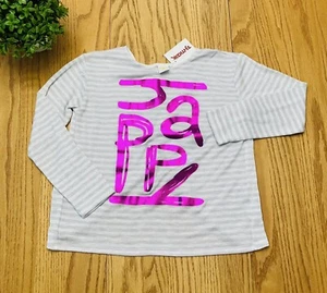 NEW Gymboree Girls M 7/8 Pullover Sweater Happy Pink Graphics Criss-Cross Top - Picture 1 of 7