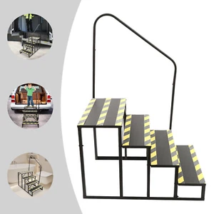 4 Step RV Stairs, Hot Tub Steps, Outdoor Spa Step Ladder with Handrail,Portable - Picture 1 of 16