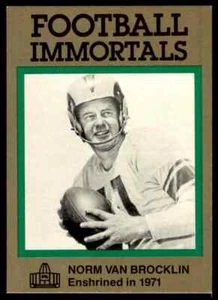 1985 Hall of Fame Set #121 Norm Van Brocklin GREEN Los Angeles Rams Oregon Ducks - Picture 1 of 7