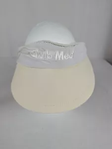 Club Med Vintage Visier weiß Made in USA Tennis Golf Pickleball Resort Urlaub - Bild 1 von 12