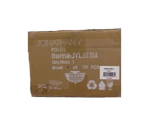 JONATHAN Y Billie 12 in. Black Crystal Flower Metal/Acrylic LED Semi-Flush Mount - Picture 1 of 2