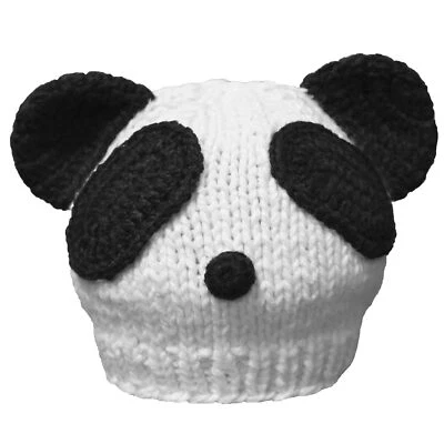 BomHCS Panda Beanie Cartoon Hats Knitted Pussycat Funny Cap Women Berets Foto 1 de 3