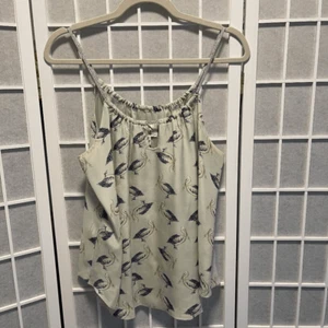 Milly New York Women’s Silk Pelican Print Spaghetti Strap Blouse Top 10 Coastal - Picture 1 of 7