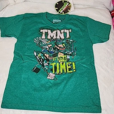 TMNT "It's go time" Teenage Mutant Ninja Turtles graphics T-shirt NWT Size 7 - Image 1 of 4