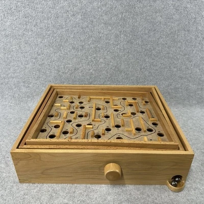 Pleasantime SPACE TILT Wooden Marble Labyrinth Skill Game w/ Box Item 4025 - Image 1 of 4