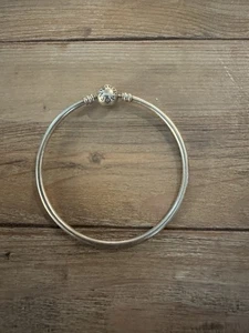 Pandora Sterling Silver Classic Clasp European Bangle Bracelet, Size 7.5”, 925 - Picture 1 of 3