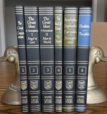 World Britannica Great Books Volumes 1 - 6 The Great Conversation 1989 NICE - Image 1 of 4