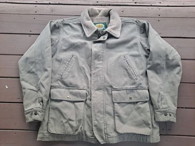 Cabelas Sherpa Lined Duck Canvas Coat L Brown - Image 1 of 4