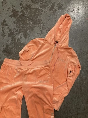 Y2K BCBG 橙色工装毛圈布运动服 XL — 第 1/2 张图片