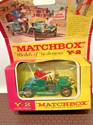 MATCHBOX "MODELS of YESTERYEAR" 1911 RENAULT 2-SEATER , #Y-2  NIB - Image 1 of 3