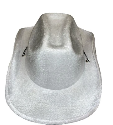 CHAPÉU DE COWBOY BRANCO (simples) traje de cowboy de Halloween fantasias artesanato - Imagem 1 de 4