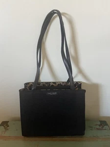 Kate Spade schwarze Canvas Handtasche mit Lederriemen (EUC) - Bild 1 von 5