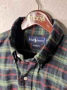 Ralph Lauren Golf Poloshirt XL kariert Tartan Golf Wappen Patch Langarm - Bild 1 von 11