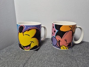 Disney Applause Vintage Mickey And Minnie Mouse Mugs Cups Collectors Gift  - Picture 1 of 5