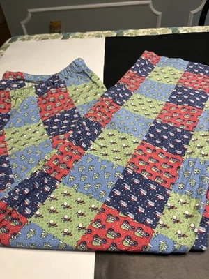 Pantalones de salón de vacaciones Vineyard Vines pijama Navidad retazos adulto pijama talla L Foto 1 de 4