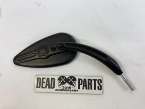 Harley new black right Willie G skull mirror - Picture 1 of 4