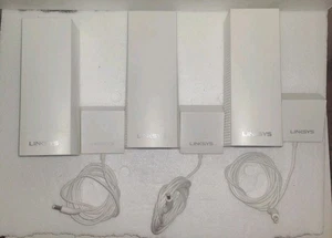 Linksys Velop AC2200 WHW03 Tri-Band Wireless Mesh Router 3 Lot + Power Chord  - Picture 1 of 7