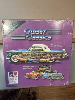 NUEVO Rompecabezas Cruisin' Classics en forma de coche 500+ piezas 2002 Great American Foto 1 de 3