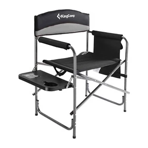 KingCamp Camping Folding Chair w/ Side Table and Storage Pocket, Grey (Open Box) - Picture 1 of 6