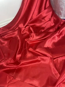 1 mtr red lining dress satin fabric..58” wide (147cm)001180 bridal, decoration - Picture 1 of 5