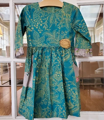 Vestido Floral Giggle Moon Botones Madera Roseta Fiesta Fiesta Talla 5 (16029A) Foto 1 de 4