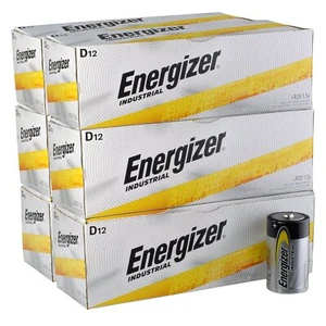 Energizer Industrial D Alkaline Batteries (EN95, LR20) - 72 Pack [EVR-EN95-72PK] - Picture 1 of 3