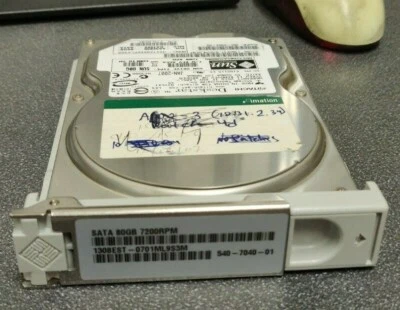 Sun 540-7040-01 XRC-ST1CE-80G7K 80GB 7.2K SATA Hard Disk Drive with Spud Bracket - Image 1 of 2