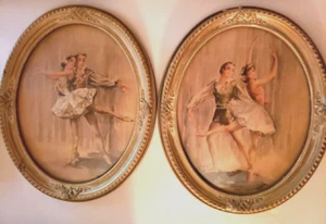 VINTAGE ANDREW KOLB Rare Italian Ballerina Framed Prints - Picture 1 of 9