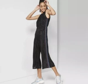 Ärmelloser Damen Bodre Jumpsuit mit Lurexband - Wild Fable - Schwarz - Neu mit Etikett - Bild 1 von 4