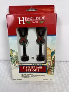 Hearthside Village 4" Street Lamp Set Of Two w/o cords in Box # 14013 - Picture 1 of 2