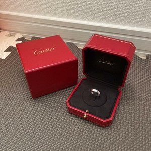 CARTIER Mini Love Ring 18K WG White Gold Size #48 US #4.5 Ex++