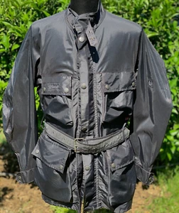 Belstaff Weatherproof XL 500 Motorcycle Light Jacket Biker Belted Coat Size L - Picture 1 of 24