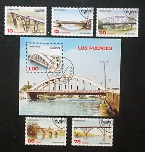 sCUBA Sc# 4459-4464 BRIDGES architecture CPL SET of 5 + SS 2005 used / cto - Picture 1 of 1