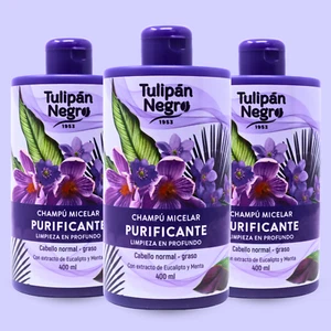 Champú micelar purificante Tulipan Negro 13,50 fl oz (paquete de 3) - Imagen 1 de 8