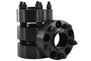 2" Thick 5x5.5" Dodge Ram 1500 Hub Centric Wheel Adapters + Mounting Lug Nuts - Picture 1 of 5